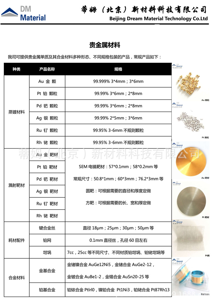 贵金属材料