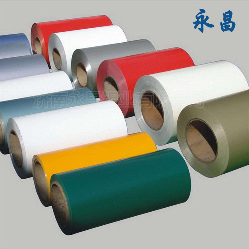 济南永昌铝业供应各种厚度多种颜色的彩涂铝卷厚度0.45*1000